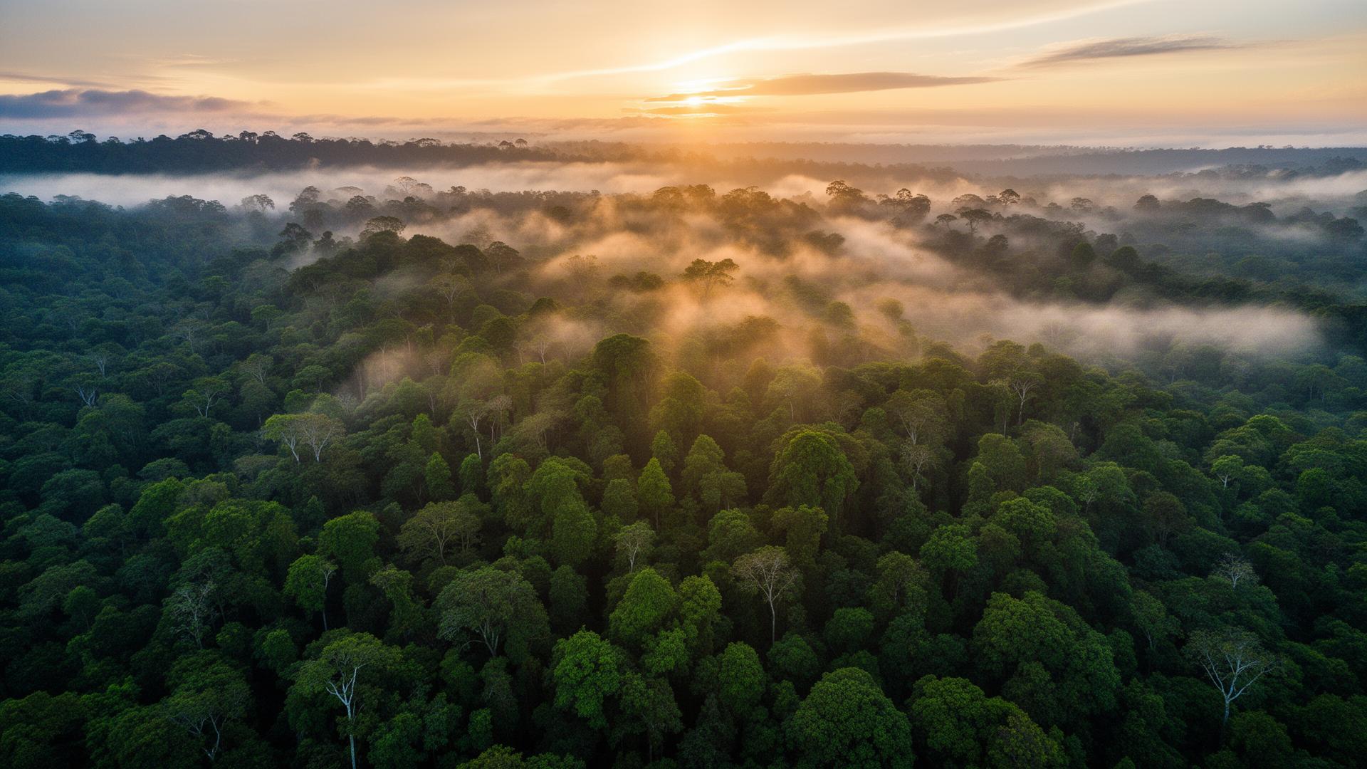Bosque mexicano al amanecer